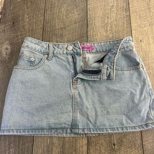 Edikted Denim Mini Skirt